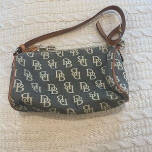 Dooney & Bourke Gray and Brown Monogram Wristlet